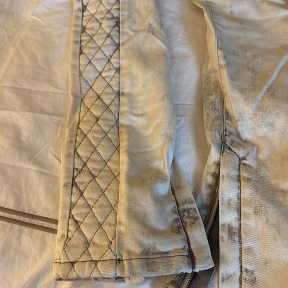 NWT Maje Women’s E14 Downtown Low Rise Quilted Skinny Jeans. White/Black. Sz 36 - Picture 6 of 12